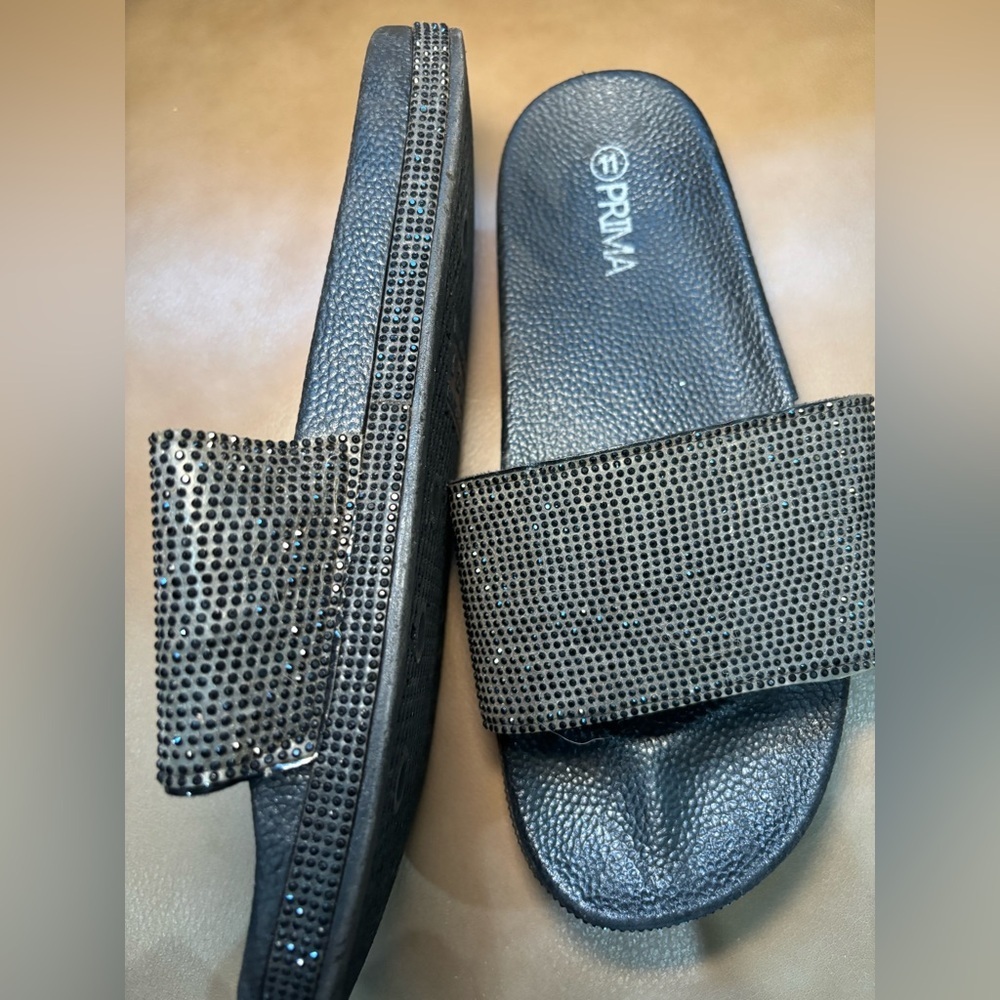 Black Rhinestone Sandals - Picture 3 of 3